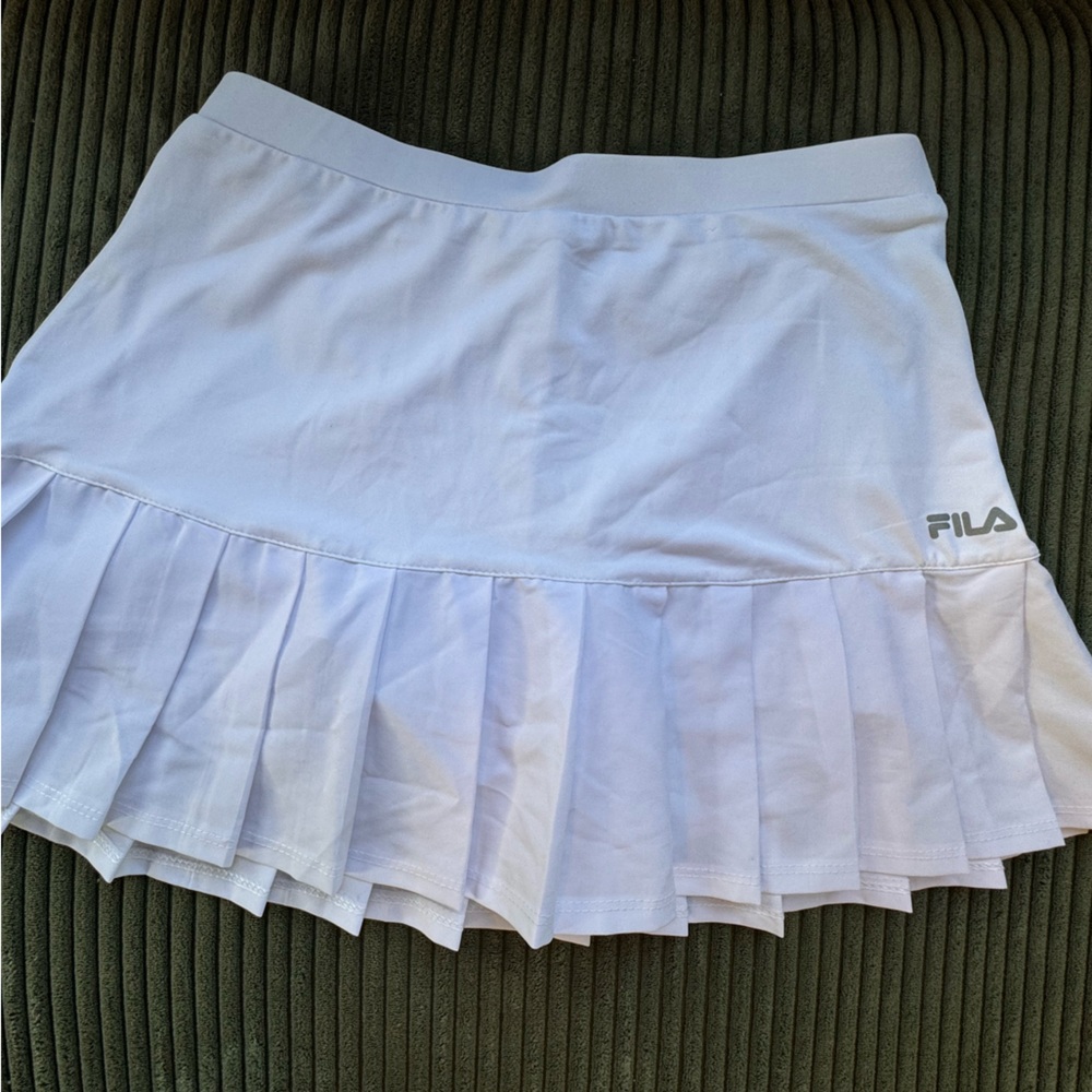 Fila White Pleated Skirt